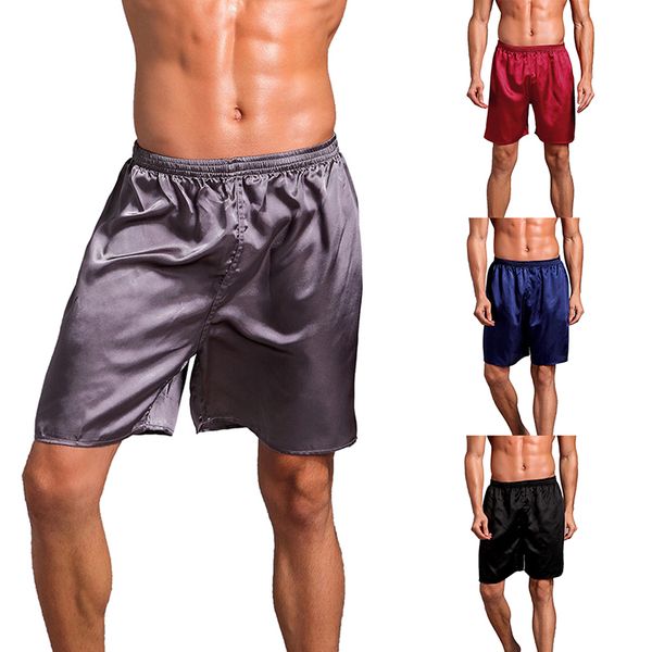 men's sleepwear summer men fashion homewear robes shorts pure color silk satin pajama loungewear underwear, Black;brown
men's sleepwear summer men fashion homewear robes shorts pure color silk satin pajama loungewear underwear, Black;brown