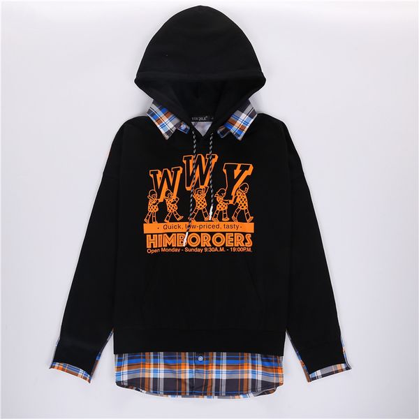mens designer hoodies brand mens hoodies long-sleeved casual checked hooded sweater male and female students couple coat fake two-piece, Black
mens designer hoodies brand mens hoodies long-sleeved casual checked hooded sweater male and female students couple coat fake two-piece, Black