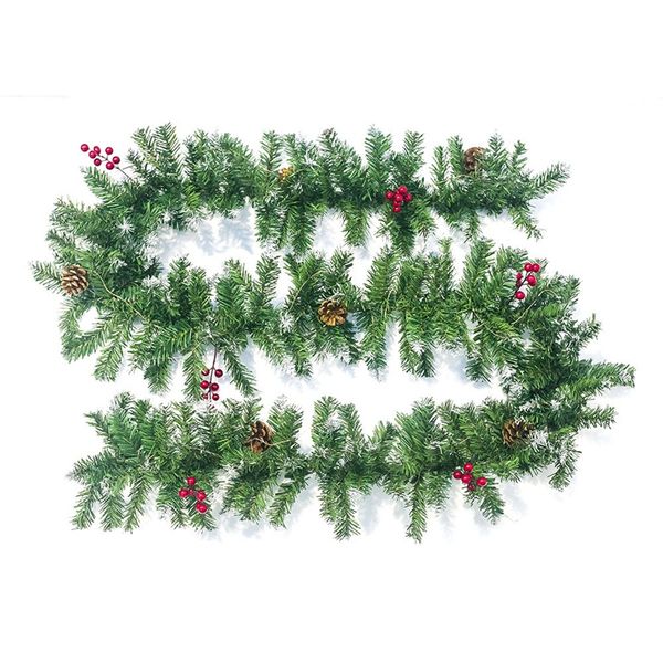 

christmas artificial garland wreath 2.7m hanging ornament rattan green xmas hanging rattan home party christmas diy door window