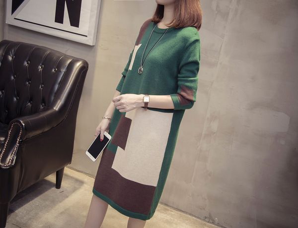 large women's dress 2019 korean version set first autumn new mid long base sweater popular for women, Black;gray
large women's dress 2019 korean version set first autumn new mid long base sweater popular for women, Black;gray