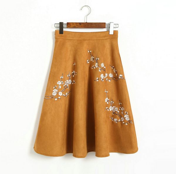 retro national floral embroidered flower half skirt warm suede long skirt a word umbrella ladies half skirt, Black
retro national floral embroidered flower half skirt warm suede long skirt a word umbrella ladies half skirt, Black