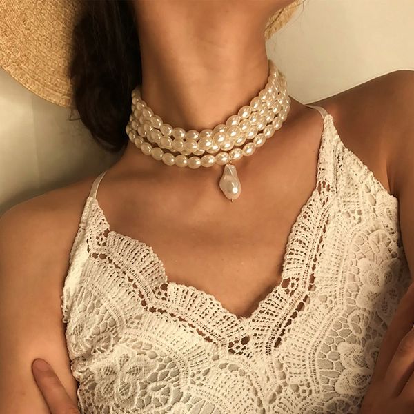 layered pearl necklace for women 2019 fashion pearl bead choker necklace korean lady collar decoration on the neck female, Silver
layered pearl necklace for women 2019 fashion pearl bead choker necklace korean lady collar decoration on the neck female, Silver