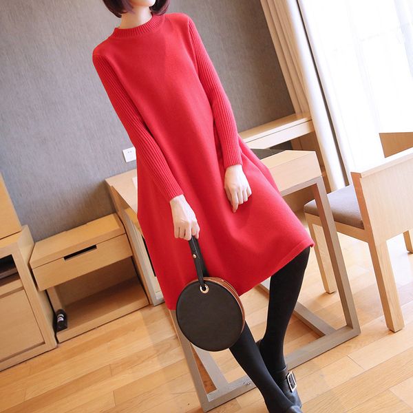 winter women knitted knit long dresses casual solid loose skirts ladies fashion round neck long sleeve thick warm sweater clothing apparel, Black;gray
winter women knitted knit long dresses casual solid loose skirts ladies fashion round neck long sleeve thick warm sweater clothing apparel, Black;gray