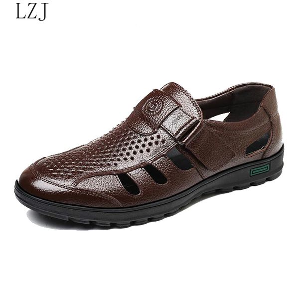 men genuine leather sandals summer cow leather for beach breathable fisherman shoes slipper style soft bottom, Black
men genuine leather sandals summer cow leather for beach breathable fisherman shoes slipper style soft bottom, Black