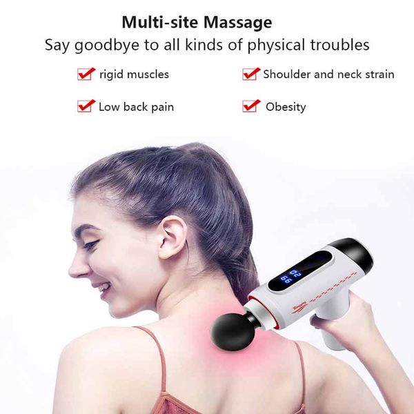 4 heads massage gun deep tissue percussion relaxing massager muscle vibrating noise reduction design charging
4 heads massage gun deep tissue percussion relaxing massager muscle vibrating noise reduction design charging