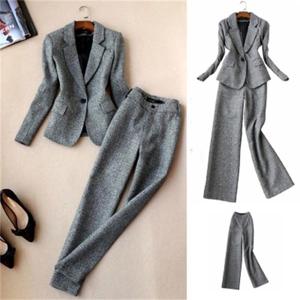 women's lattice business suit fashion suit female career jacket and temperament casual two-piece pantsut women pant suits, White;black
women's lattice business suit fashion suit female career jacket and temperament casual two-piece pantsut women pant suits, White;black