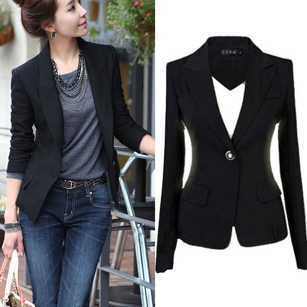 2017 spring autumn women slim black office suit jacket ladies one button formal business blazer casual jackets size s-3xl, White;black
2017 spring autumn women slim black office suit jacket ladies one button formal business blazer casual jackets size s-3xl, White;black