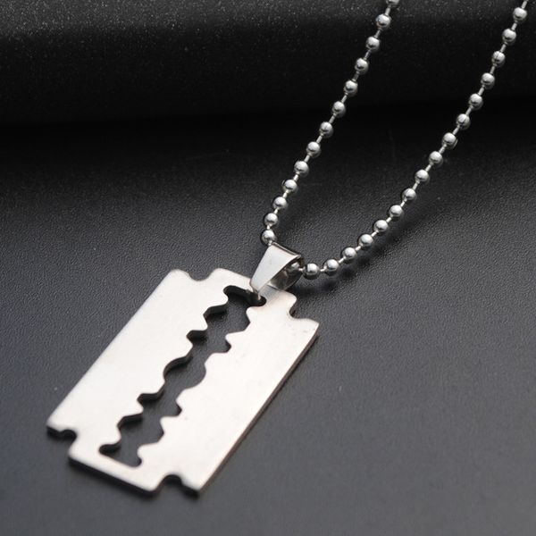 legenstar creative men's stainless steel razor pendant silver color ball blade chain necklace bijoux acier inoxydable homme
legenstar creative men's stainless steel razor pendant silver color ball blade chain necklace bijoux acier inoxydable homme