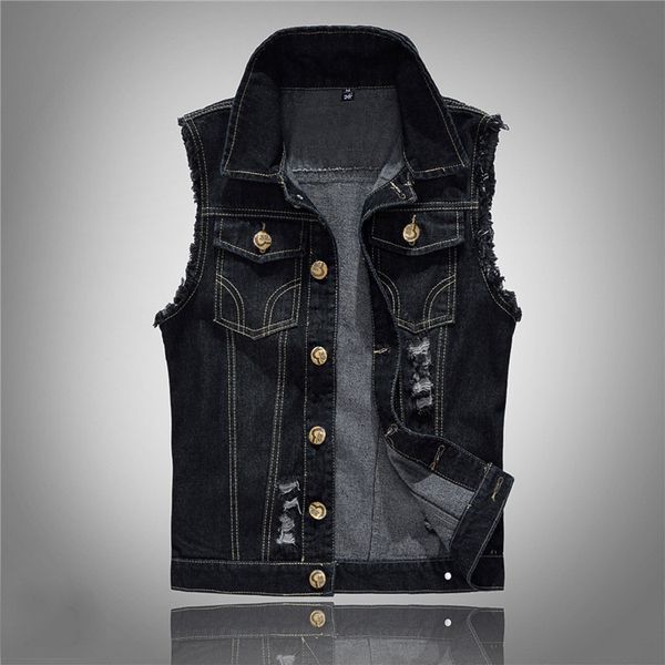 men's british style large size slim black denim vest waistcoat lapel single breasted casual fashion male sleeveless jacket, Black;white
men's british style large size slim black denim vest waistcoat lapel single breasted casual fashion male sleeveless jacket, Black;white