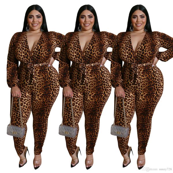 plus size women leopard jumpsuits with sash printing long sleeves v neck long skinny rompers big size xl--4xl 2020 party jumpsuits, Black;white
plus size women leopard jumpsuits with sash printing long sleeves v neck long skinny rompers big size xl--4xl 2020 party jumpsuits, Black;white