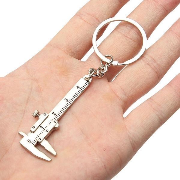 creative vernier caliper keychain for man woman jewelry accessories christmas gift portable gadget, Silver
creative vernier caliper keychain for man woman jewelry accessories christmas gift portable gadget, Silver