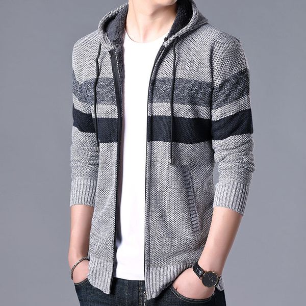 autumn warm hooded sweater coat men fashion color striped patchwork sweater winter zipper outerwear fleece cardigan plus size, White;black
autumn warm hooded sweater coat men fashion color striped patchwork sweater winter zipper outerwear fleece cardigan plus size, White;black
