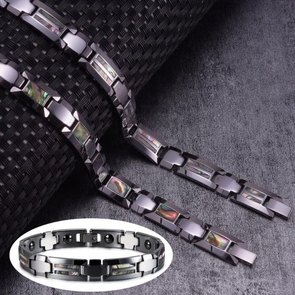 tungsten magnetic bracelet men cross hematite shell magnetic bracelet benefits male energy tungsten carbide for men, Black
tungsten magnetic bracelet men cross hematite shell magnetic bracelet benefits male energy tungsten carbide for men, Black