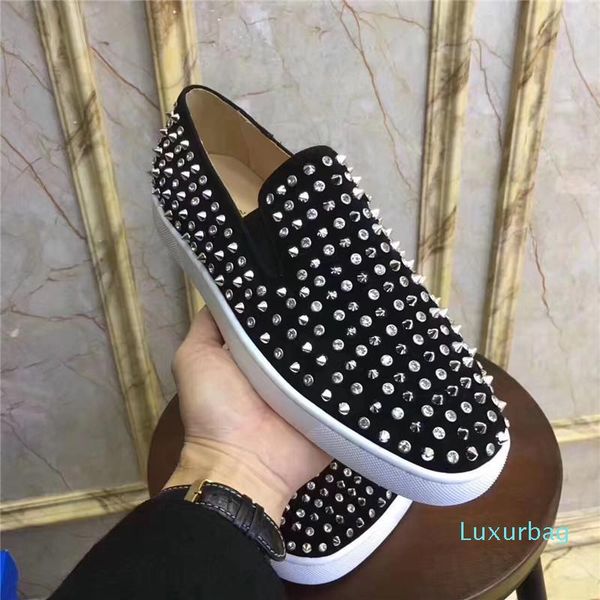 designer mens redbottoms casual shoes strass low cut flat shoes for men women couple spikes leather sneakers 2019, Black
designer mens redbottoms casual shoes strass low cut flat shoes for men women couple spikes leather sneakers 2019, Black