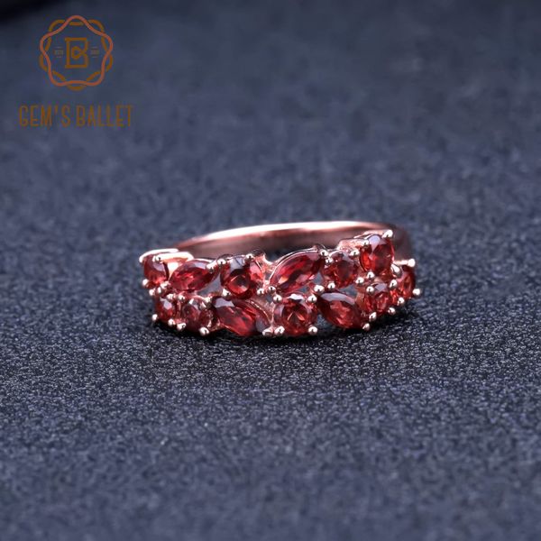 gem's ballet 925 sterling silver rose gold plated wedding band 2.47ct natural red garnet gemstone rings for women fine jewelry
gem's ballet 925 sterling silver rose gold plated wedding band 2.47ct natural red garnet gemstone rings for women fine jewelry