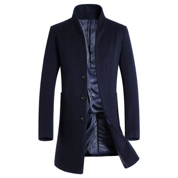 autumn and winter men's jacket business csual cket men's coat slim long section overcoat, Black
autumn and winter men's jacket business csual cket men's coat slim long section overcoat, Black