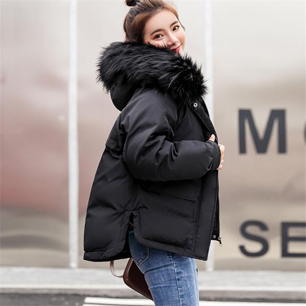 winter jacket women parka coat padded loose warm thick down cotton coat oversize hooded fur collar bf women winter jacket q2017, Black
winter jacket women parka coat padded loose warm thick down cotton coat oversize hooded fur collar bf women winter jacket q2017, Black