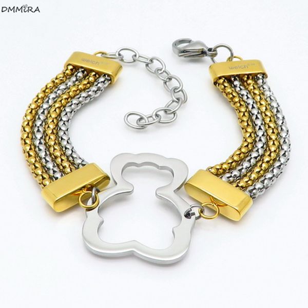 fashion bear circle women bracelets bangles gold stainless steel round circle bear flower trendy lovely women bracelets jewelry, Golden;silver
fashion bear circle women bracelets bangles gold stainless steel round circle bear flower trendy lovely women bracelets jewelry, Golden;silver
