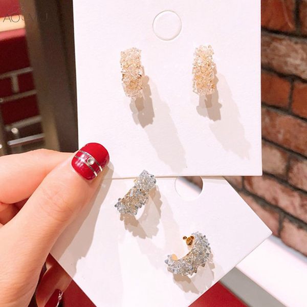 aomu new korea vintage full crystal round circle flower c sahpe stud earrings for women boho rhinestone luxury jewelry brincos, Golden;silver
aomu new korea vintage full crystal round circle flower c sahpe stud earrings for women boho rhinestone luxury jewelry brincos, Golden;silver