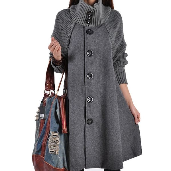 xuxi women new autumn winter fashion woman long-sleeved wool overcoat gown loose cotton overcoat manteau cloak fz767, Black
xuxi women new autumn winter fashion woman long-sleeved wool overcoat gown loose cotton overcoat manteau cloak fz767, Black