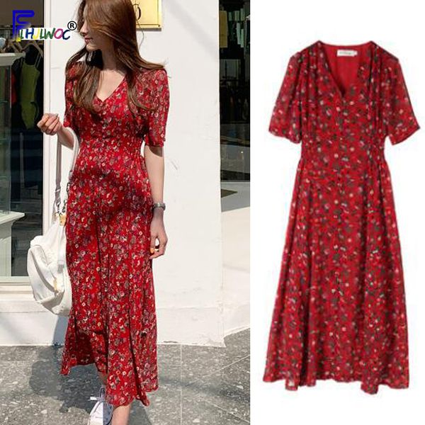vintage dresses red woman fashion korean style design slim a line temperament lady chiffon floral print dress long 610, Black;gray
vintage dresses red woman fashion korean style design slim a line temperament lady chiffon floral print dress long 610, Black;gray