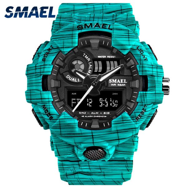smael the men's watch alarm clock sport wristwatches chronograph 50m waterproof watch green 8001reloj hombre quartz watches men, Slivery;brown
smael the men's watch alarm clock sport wristwatches chronograph 50m waterproof watch green 8001reloj hombre quartz watches men, Slivery;brown
