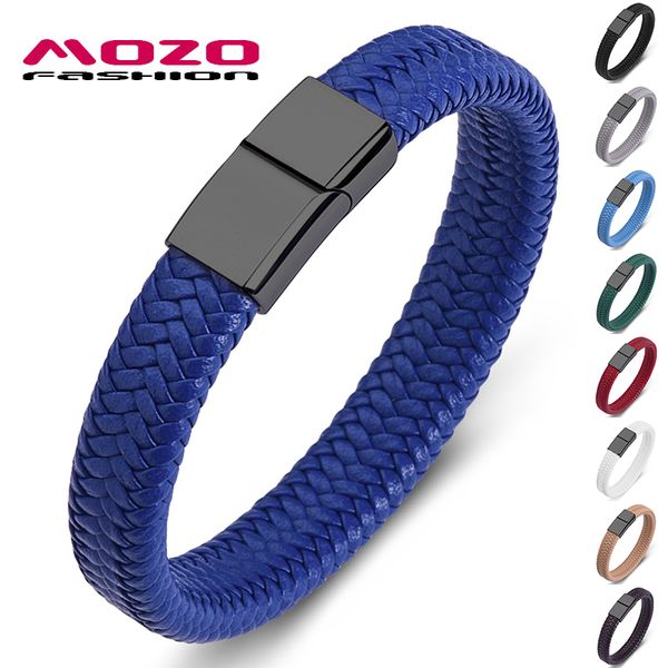 fashion 2020 punk male jewelry blue braided leather bracelet black stainless steel magnetic clasp fashion women bangles, Golden;silver
fashion 2020 punk male jewelry blue braided leather bracelet black stainless steel magnetic clasp fashion women bangles, Golden;silver