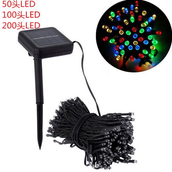 100 head solar energy christmas lights led festival lamp amazon coloured lights lamp string