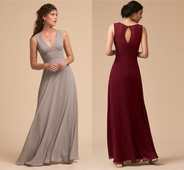 silver gray v-neck long bridesmaid dresses keyhole back prom dresses long maid of honor dresses formal evening party gowns, White;pink
silver gray v-neck long bridesmaid dresses keyhole back prom dresses long maid of honor dresses formal evening party gowns, White;pink