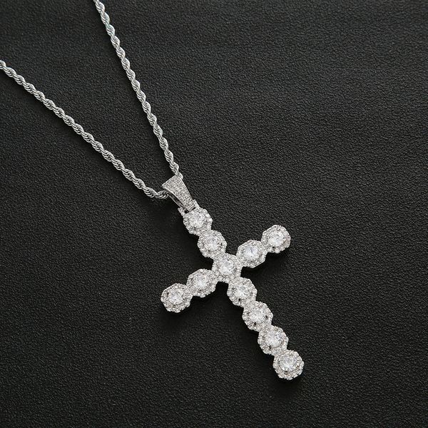 large cuban cross pendant necklace with chain gold silver cubic zircon men women hip hop rock jewelry
large cuban cross pendant necklace with chain gold silver cubic zircon men women hip hop rock jewelry
