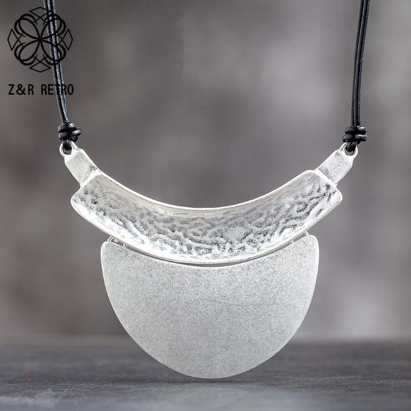 trendy chunky chokers necklace for women geometric leather rope women's statement fashion suspension jewelry female decoration, Silver
trendy chunky chokers necklace for women geometric leather rope women's statement fashion suspension jewelry female decoration, Silver