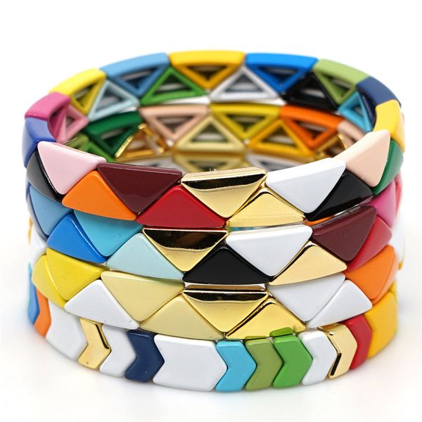 1 set bohemian bracelet handmade friendship colorful painted enamel rainbow tile bracelets fashion street pgraphy bangles, Golden;silver
1 set bohemian bracelet handmade friendship colorful painted enamel rainbow tile bracelets fashion street pgraphy bangles, Golden;silver