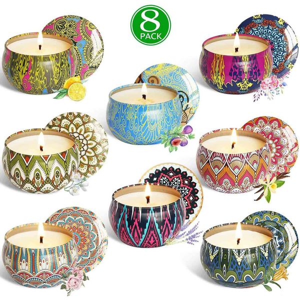 8pcs/set portable scented candles rose lavender gardenia tin candle travel gift wedding yoga party home decorations
8pcs/set portable scented candles rose lavender gardenia tin candle travel gift wedding yoga party home decorations
