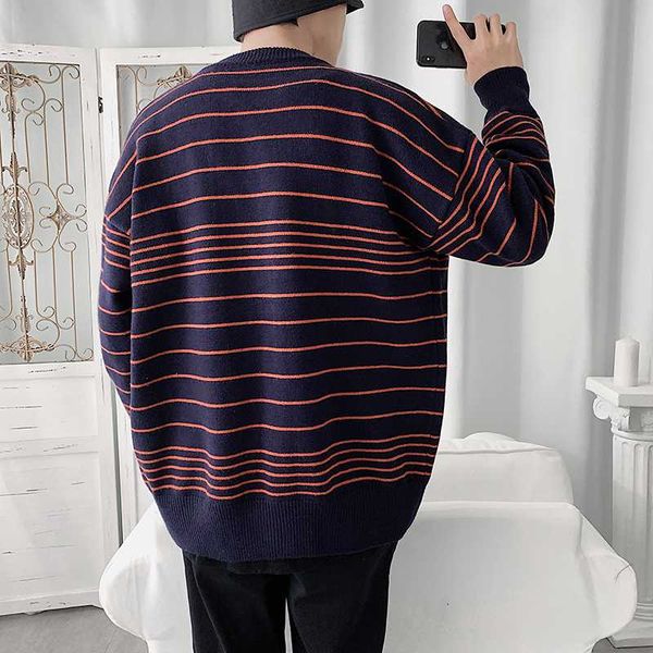 men's sweaters 2021 spring and autumn youth striped single-breasted sweater cardigan fashion casual wild loose black / navy, White;black
men's sweaters 2021 spring and autumn youth striped single-breasted sweater cardigan fashion casual wild loose black / navy, White;black