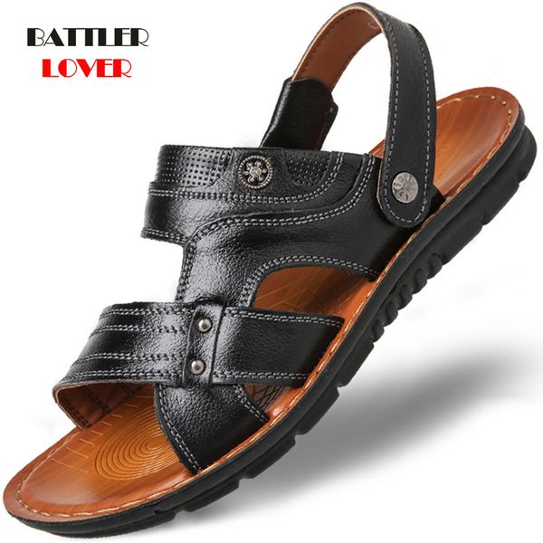 men cow leather sandals outdoor 2020 summer beach handmade men shoes mens breathable casual shoes footwear walking sandals, Black
men cow leather sandals outdoor 2020 summer beach handmade men shoes mens breathable casual shoes footwear walking sandals, Black