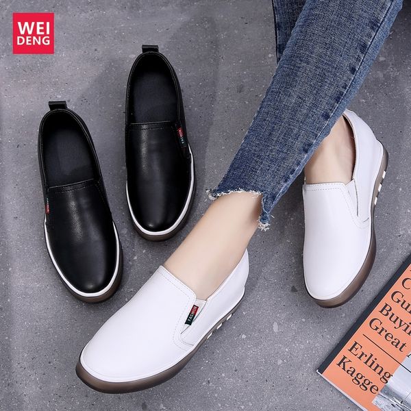 weideng women genuine leather casual shoes platform leisure young loafers increase 6cm slip on non slip breathable light fashion, Black
weideng women genuine leather casual shoes platform leisure young loafers increase 6cm slip on non slip breathable light fashion, Black