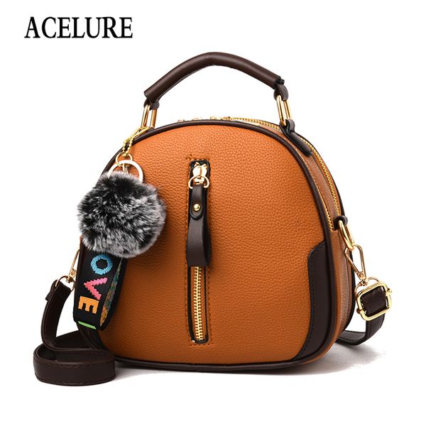 acelure fur ball pendant solid pu leather women shoulder bags soft all-match small crossbody bags simple ladies handbag
acelure fur ball pendant solid pu leather women shoulder bags soft all-match small crossbody bags simple ladies handbag