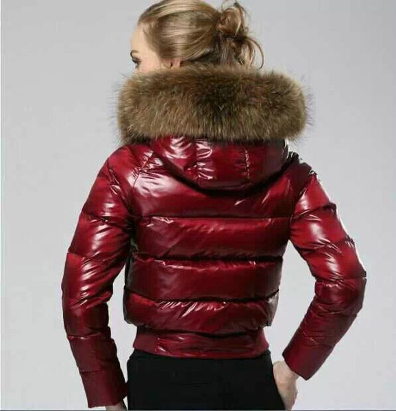 Women winter jacket new moncler luxury fur collar red de igner down jacket zipper tide brand epaulette logo wai t hort lim winter top, Black 
Women winter jacket new moncler luxury fur collar red de igner down jacket zipper tide brand epaulette logo wai t hort lim winter top, Black