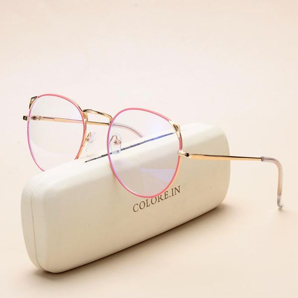 fashion computer glasses anti blue light gaming glasses metal retro frame anti glare eyeglasses clear lens fake, Black
fashion computer glasses anti blue light gaming glasses metal retro frame anti glare eyeglasses clear lens fake, Black