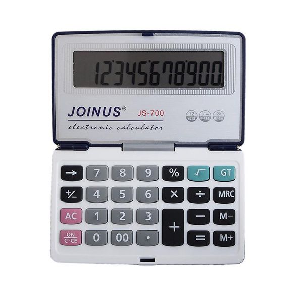

12-Digit Large Word Display Folding Solar Power Calculator With Button Cell School Supplies Office Accessories For Students