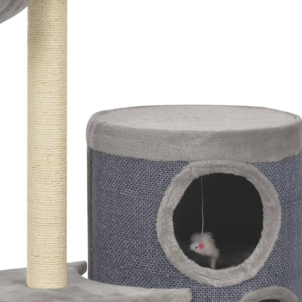 scraper for cats with sisal posts 148 cm gray other bird supplies