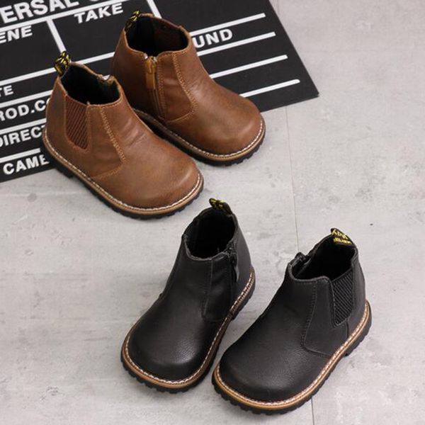 korean style autumn wear casual ankle flats boot,soft bottom round toe genuine leather side zipper shoes for kids, Black;grey
korean style autumn wear casual ankle flats boot,soft bottom round toe genuine leather side zipper shoes for kids, Black;grey