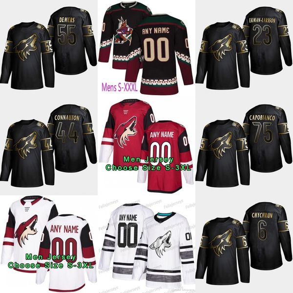 55 Jason Demers 2019 Golden Edition Arizona Coyotes 44 Kevin Connauton 75 Kyle Capobianco 23 Oliver Ekman-Larsson 6 Jakob Chychrun Jersey
55 Jason Demers 2019 Golden Edition Arizona Coyotes 44 Kevin Connauton 75 Kyle Capobianco 23 Oliver Ekman-Larsson 6 Jakob Chychrun Jersey