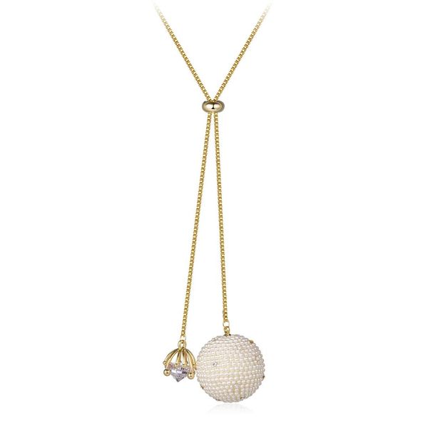 copper zircon pearl ball pendant necklaces for women gold color link chain choker necklace fashion jewelry collares de moda 2019, Silver
copper zircon pearl ball pendant necklaces for women gold color link chain choker necklace fashion jewelry collares de moda 2019, Silver