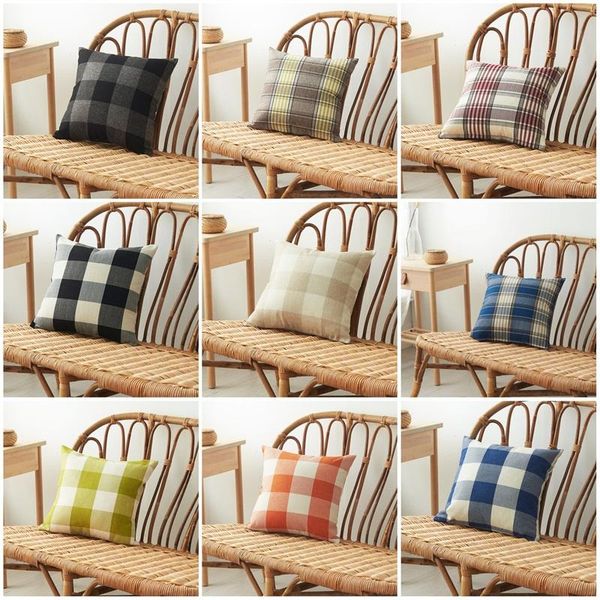 45*45cm fashion home pillow case plaid linen square shape household sofa pillow cover car cushion covers for indoor decorations an3003
45*45cm fashion home pillow case plaid linen square shape household sofa pillow cover car cushion covers for indoor decorations an3003