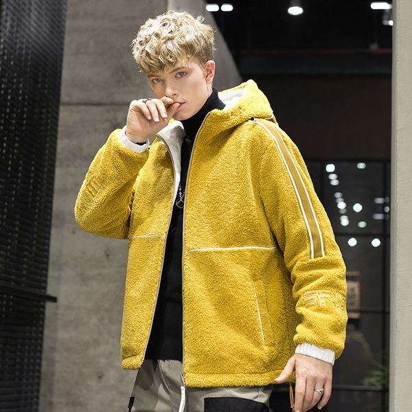 men's 2019 autumn and winter new ins trend hooded men's jacket double-sided lamb coat men jackets men jacket mens jackets, Black;brown
men's 2019 autumn and winter new ins trend hooded men's jacket double-sided lamb coat men jackets men jacket mens jackets, Black;brown