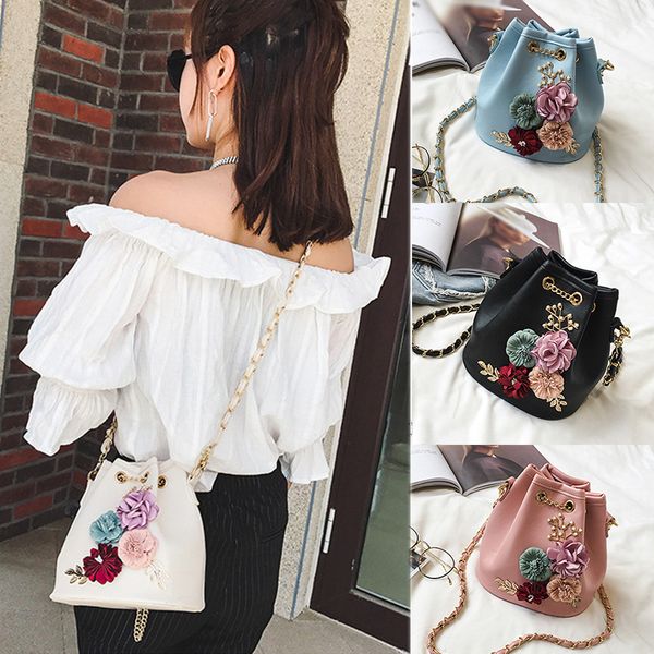 messenger cross body bag with flower women temperament beauty shoulder bags handbag large capacity chain bucket bag 
messenger cross body bag with flower women temperament beauty shoulder bags handbag large capacity chain bucket bag