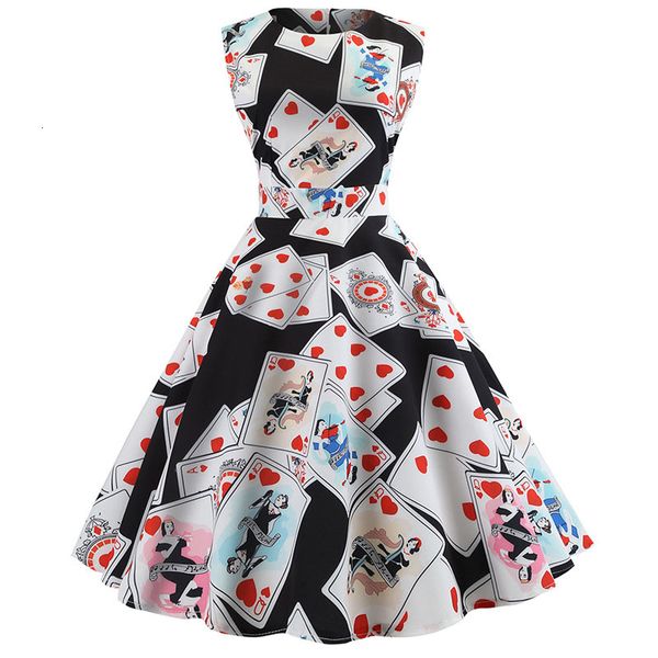 2019 retro white poker print summer dress women vintage dress 50s 60s polka dot pin up rockabilly plus size robe, Black;gray
2019 retro white poker print summer dress women vintage dress 50s 60s polka dot pin up rockabilly plus size robe, Black;gray