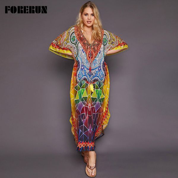 forerun bohemian dress women vintage colorful print beach dresses long kftan loose maxi sundress vestidos ropa mujer, Black;gray
forerun bohemian dress women vintage colorful print beach dresses long kftan loose maxi sundress vestidos ropa mujer, Black;gray