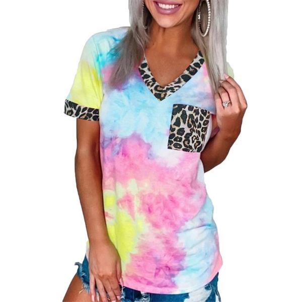 leopard print shirt tie-dye colorful short sleeve t-shirt v neck tee summer female t shirt casual t, White
leopard print shirt tie-dye colorful short sleeve t-shirt v neck tee summer female t shirt casual t, White